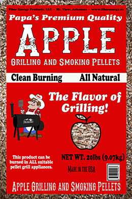 Apple grilling and smoking pellets