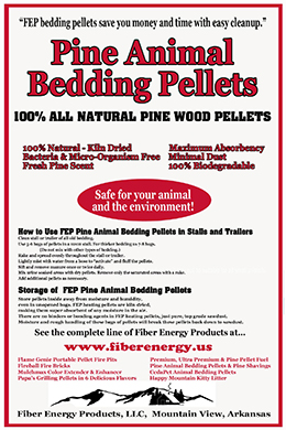 Pine Animal Bedding Pellets back of bag